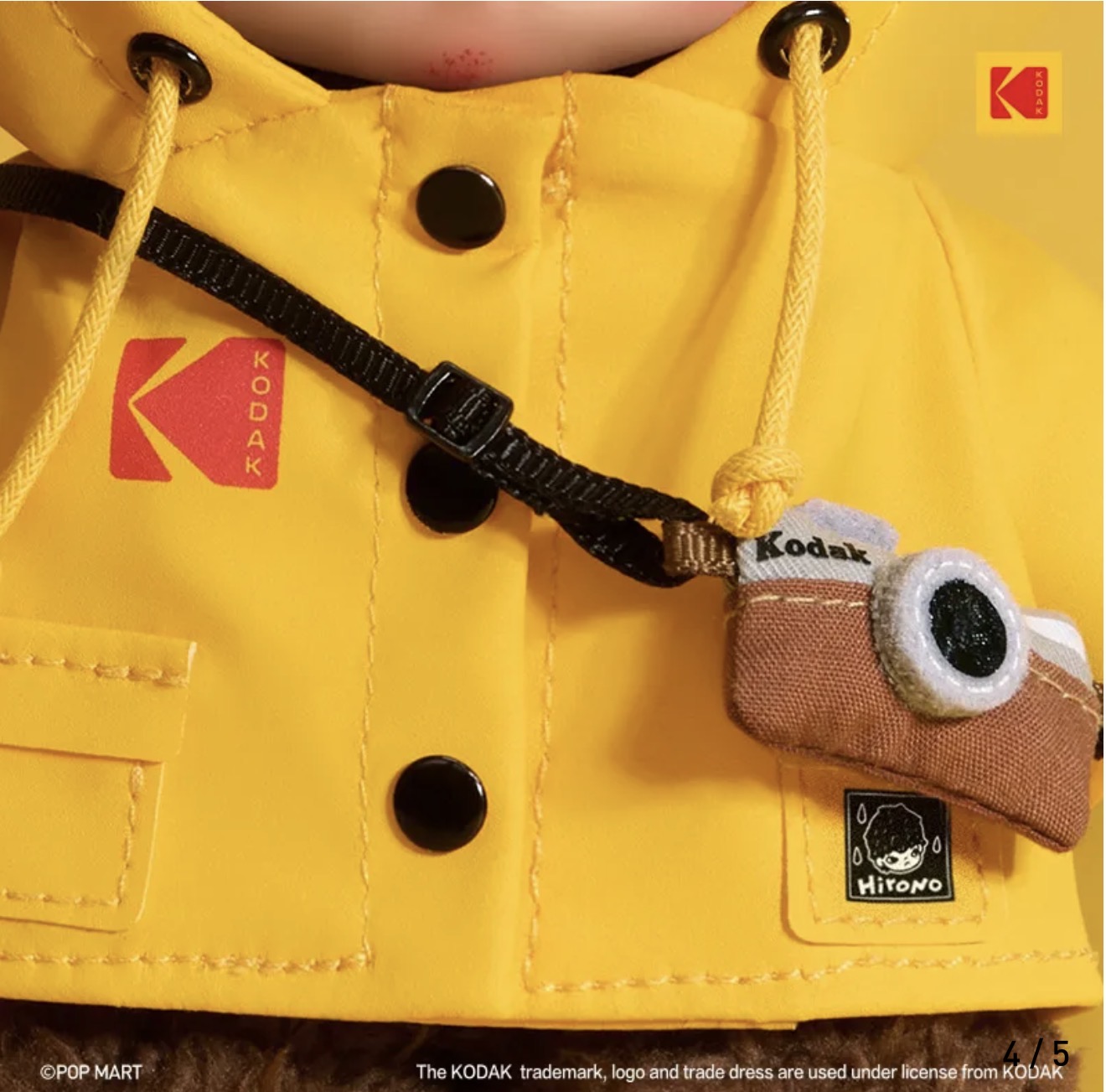Hirono × Kodak Click Bear Plush Doll Pendant