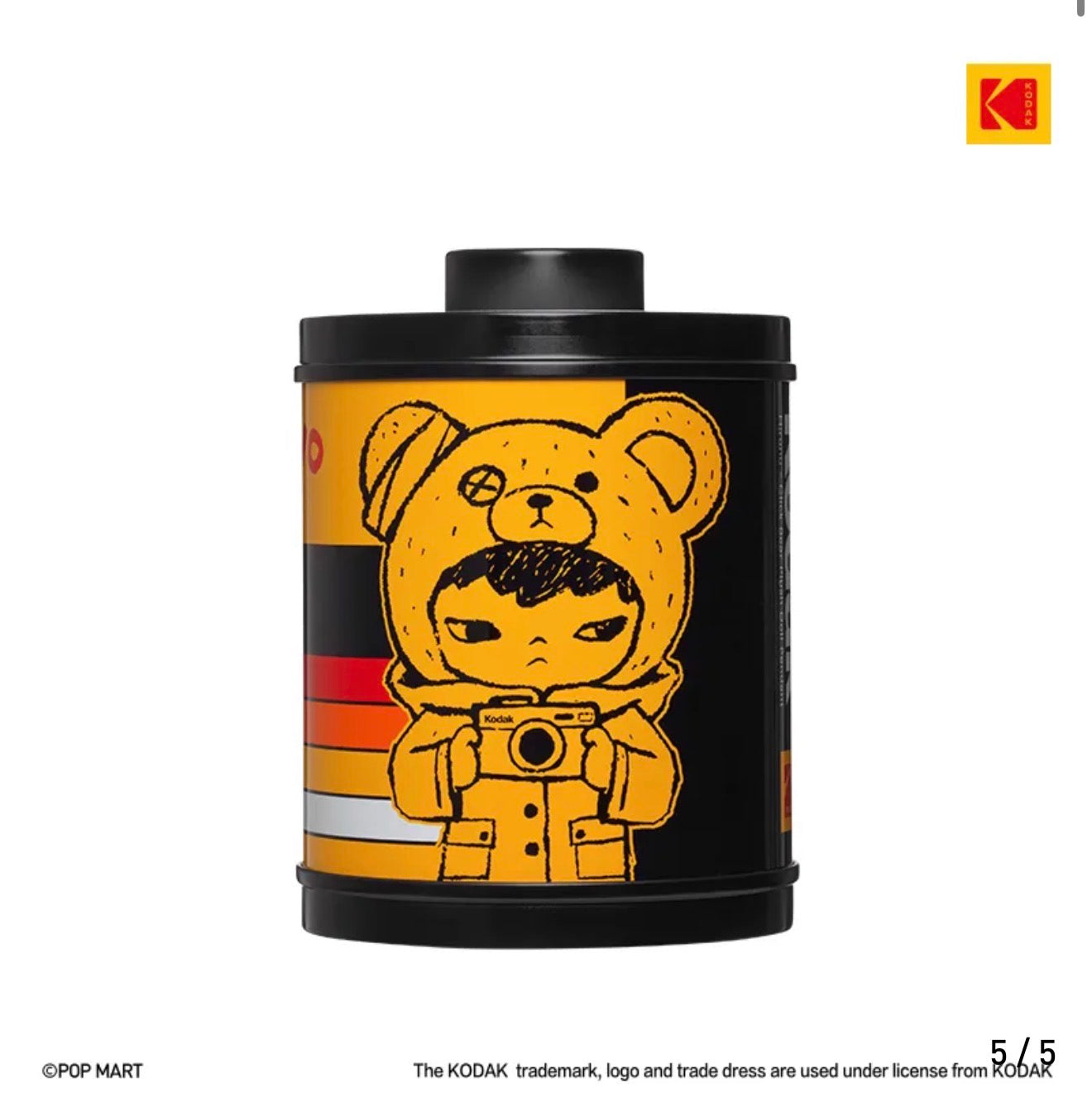 Hirono × Kodak Click Bear Plush Doll Pendant