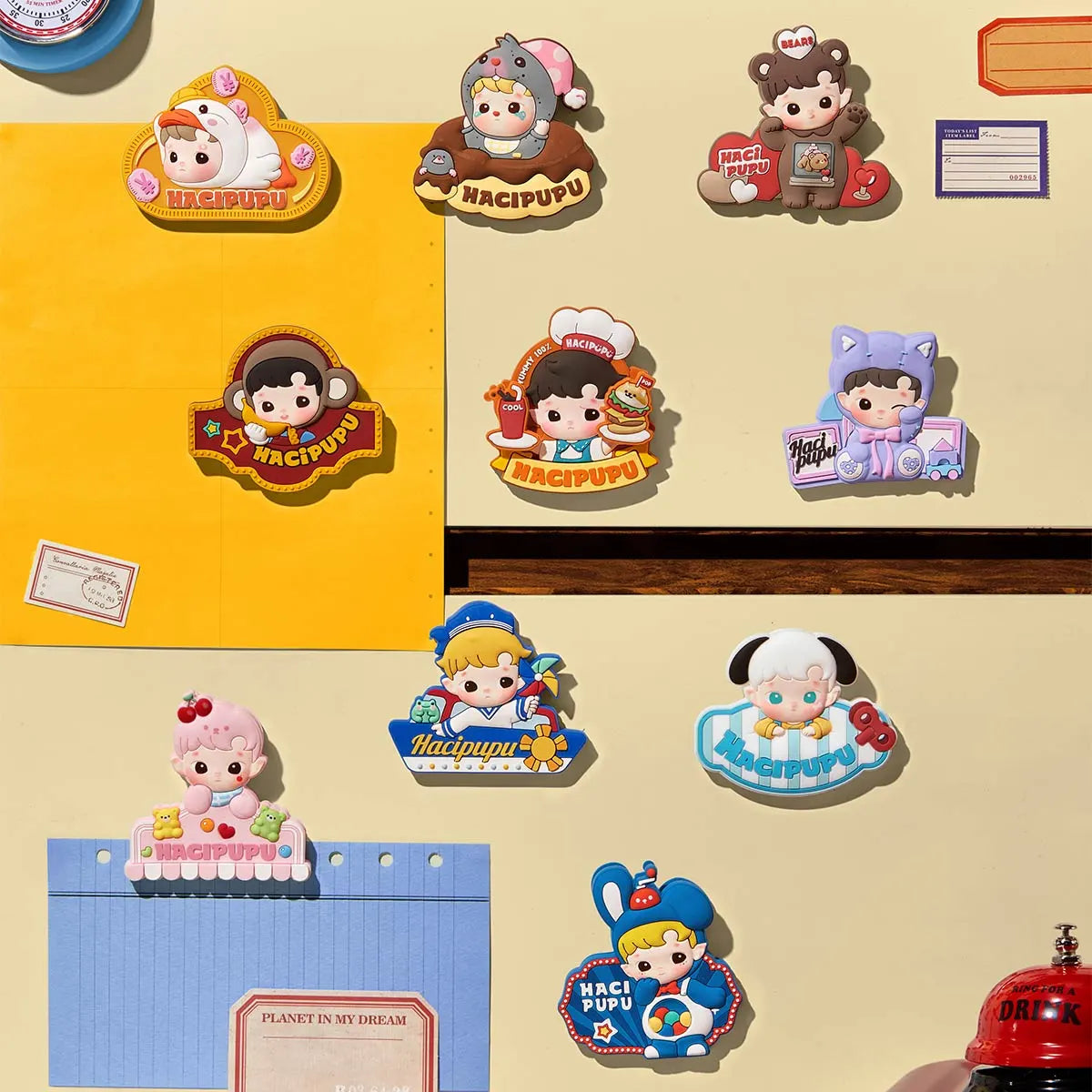 HACIPUPU Rolling Time Machine Series-Fridge Magnet Silicone Clip Blind Box