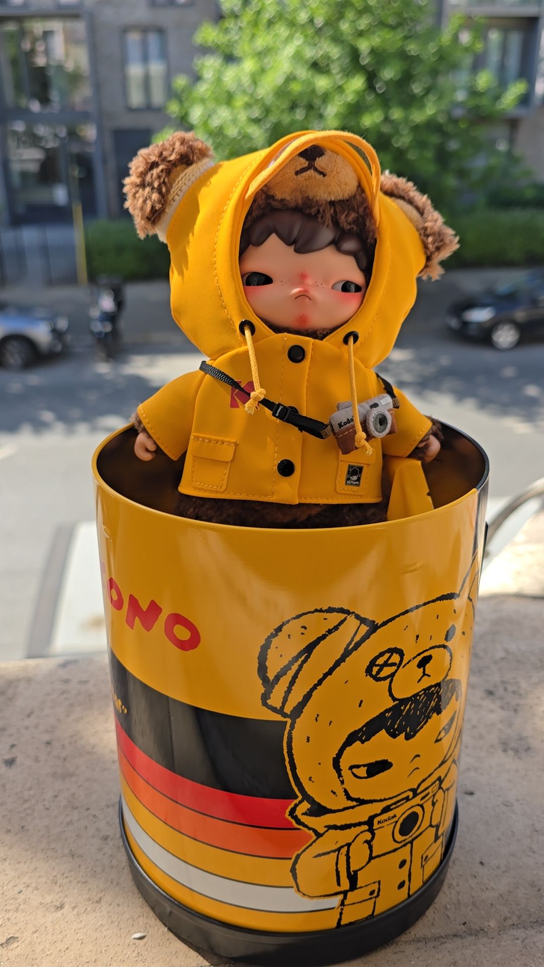 Hirono × Kodak Click Bear Plush Doll Pendant